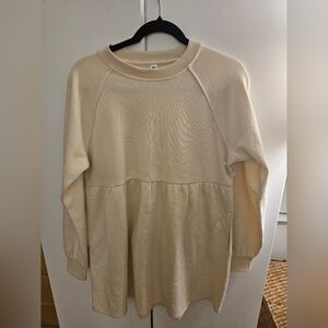 BP Cream Crew Neck Babydoll Sweatshirt